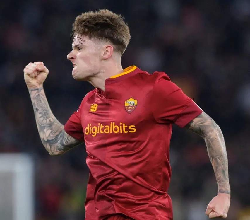 roma sassuolo esultanza zalewski