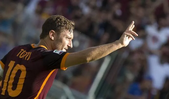roma sassuolo totti 300 gol