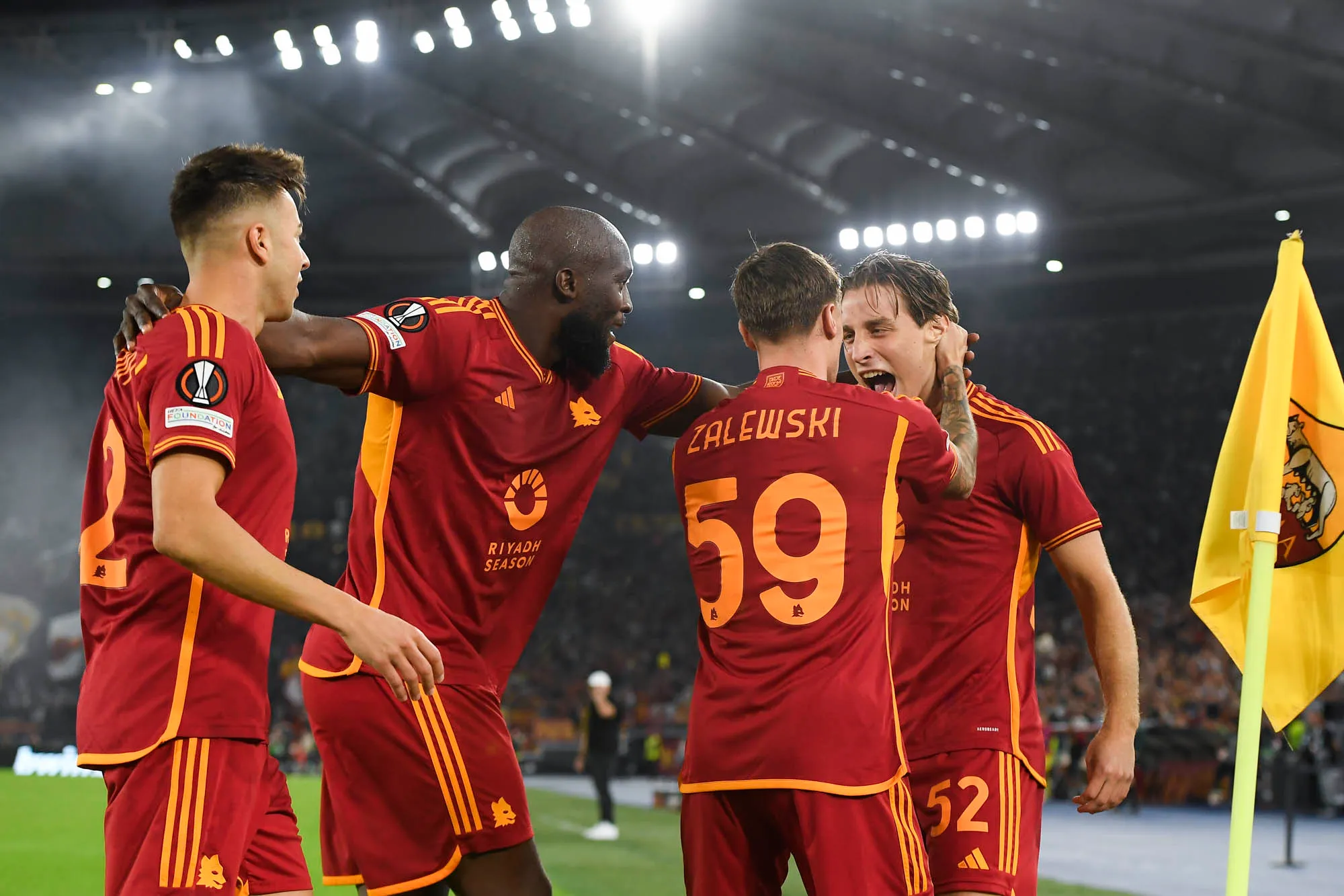 roma slavia esultanza gol bove