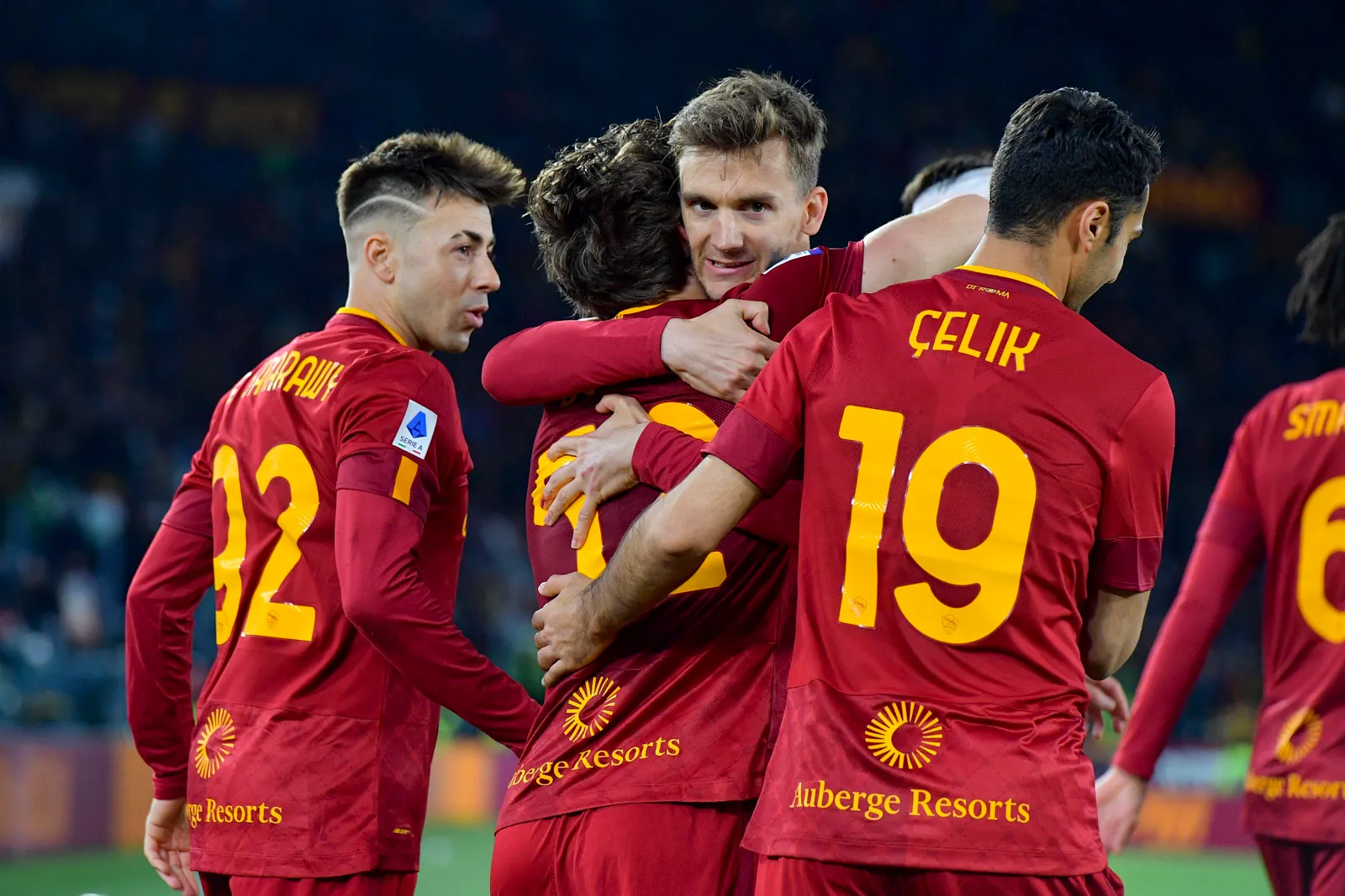 roma udinese esultanza squadra 1
