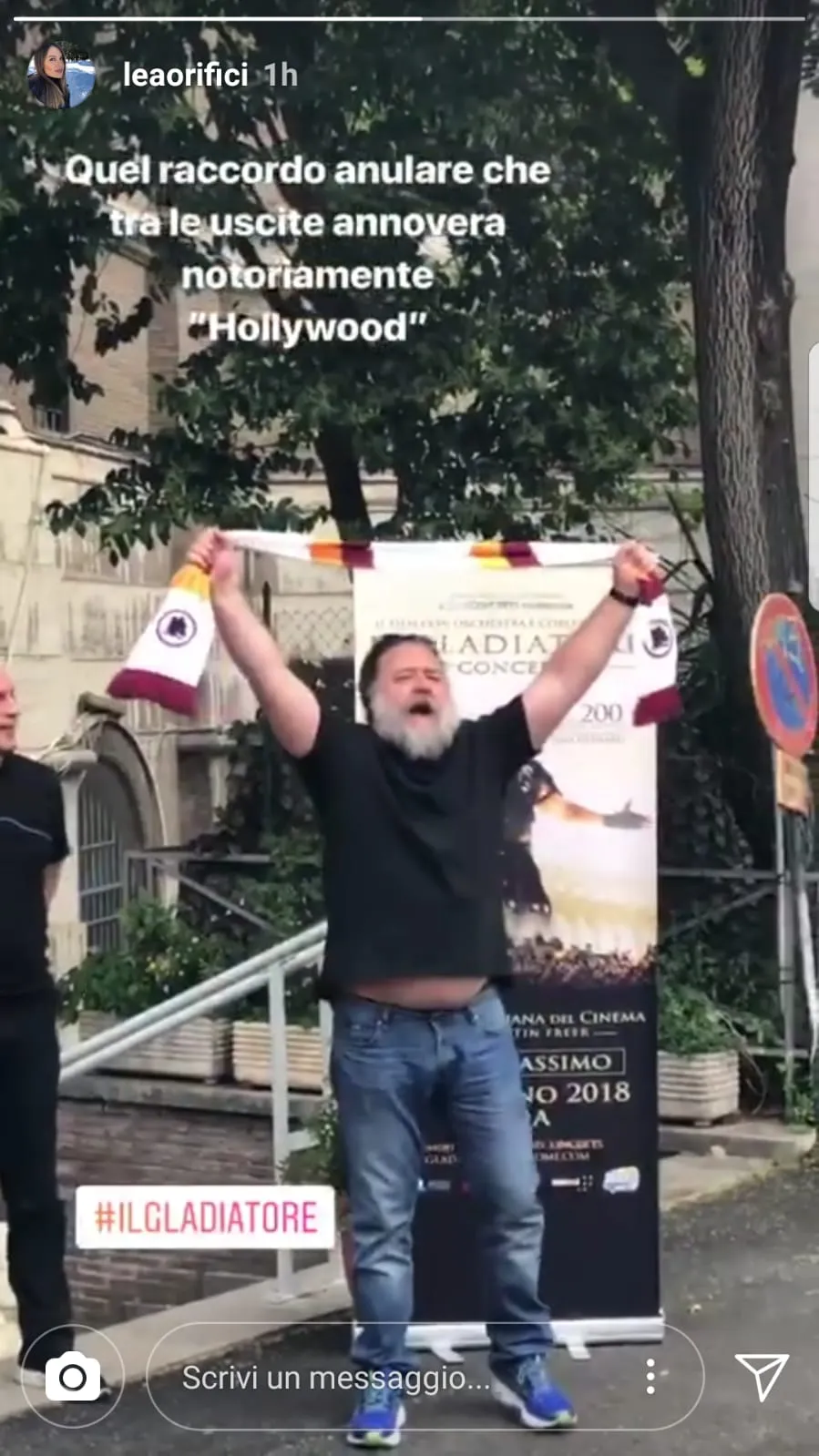 russel crowe urla forza roma