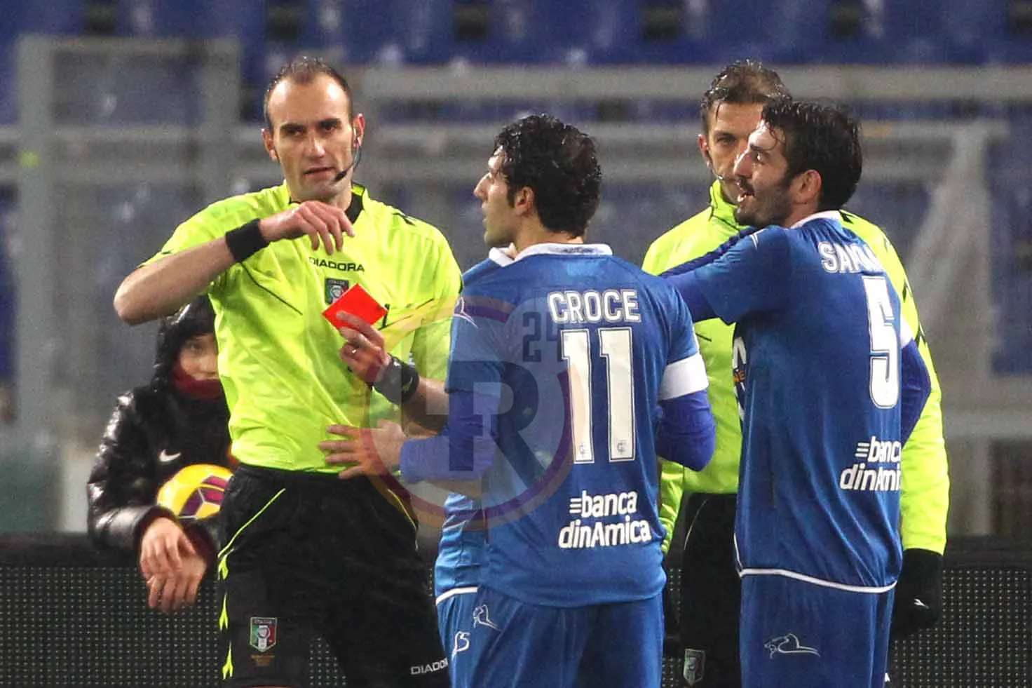 russo saponara espulsione roma empoli 310115 mancini