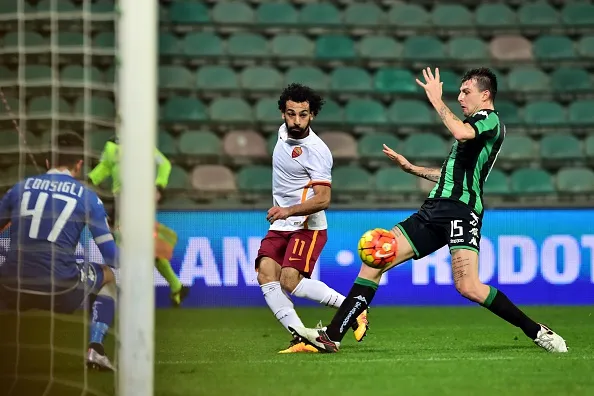 salah gol sassuolo roma