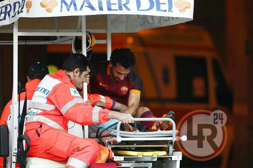 salah infortunio caviglia derby roma lazio 081115