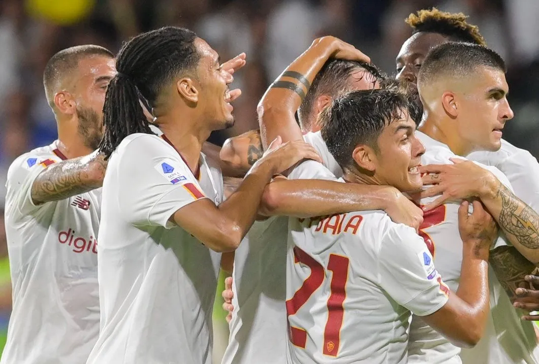 salernitana roma esultanza squadra