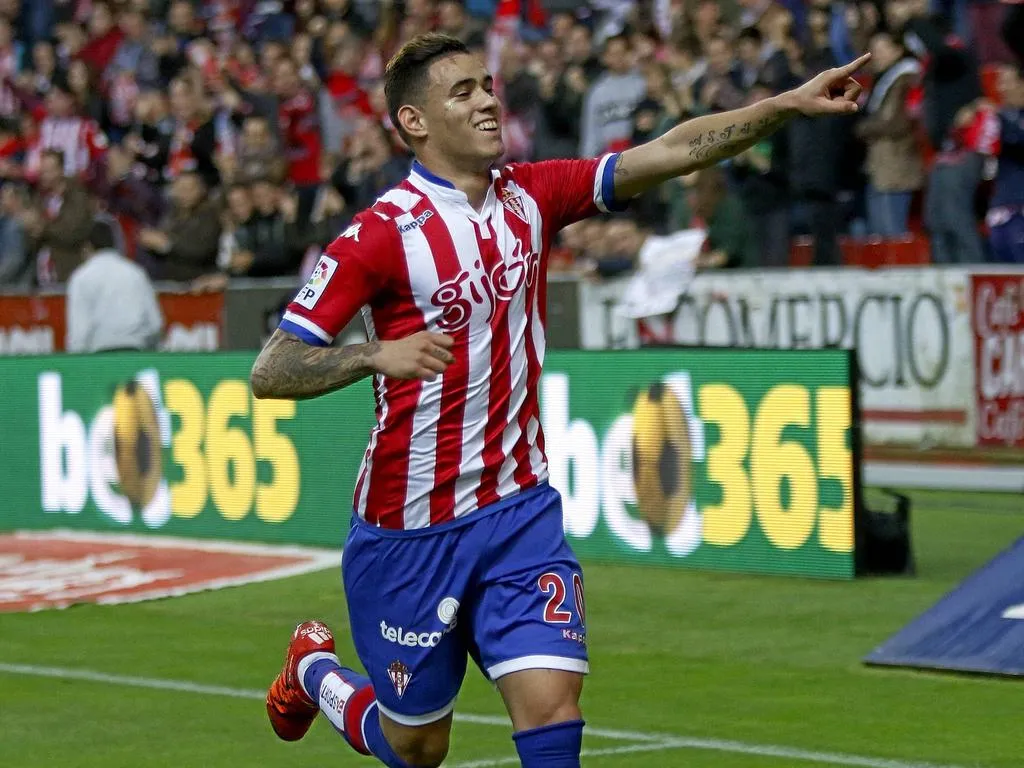 sanabria esulta sporting gijon