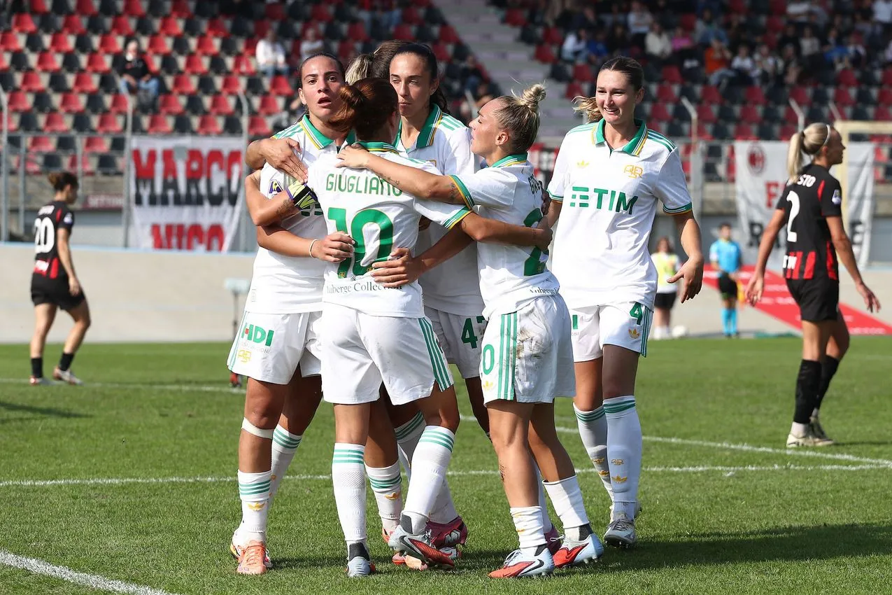 serie a femminile milan roma esultanza squadra