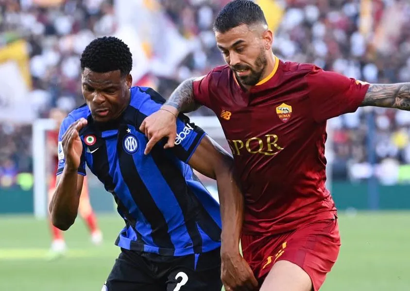 spinazzola e dumfries roma inter