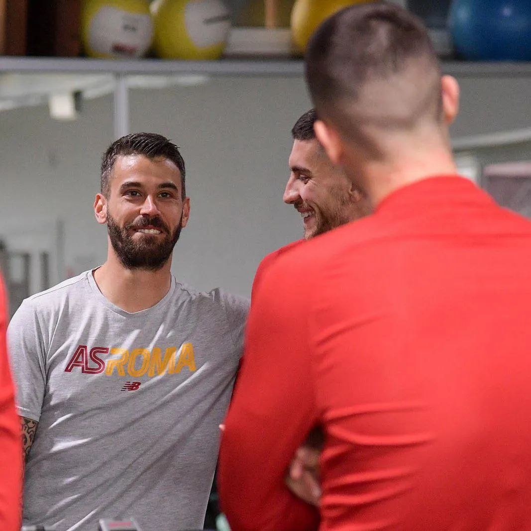 spinazzola trigoria allenamento