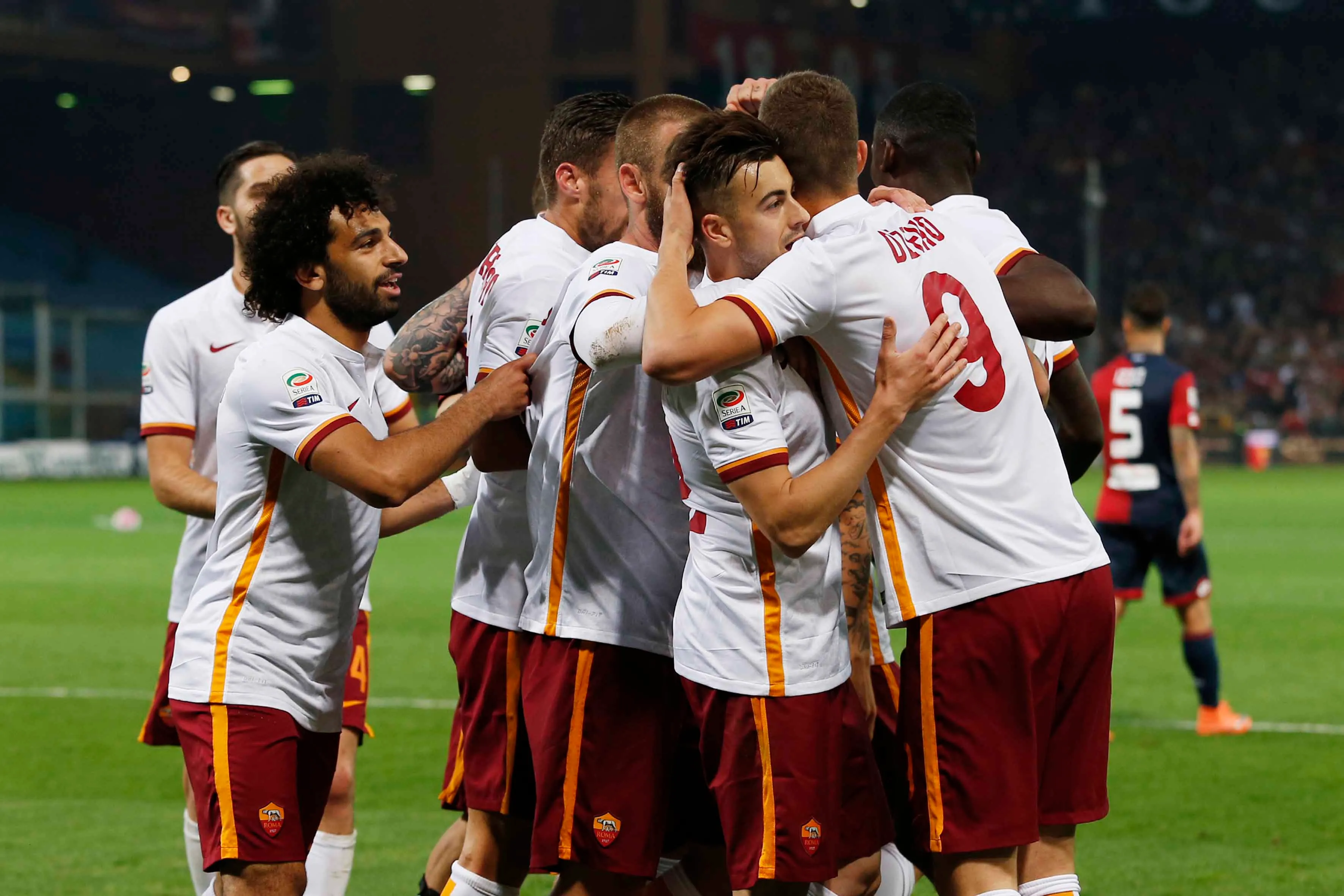squadra esulta genoa roma