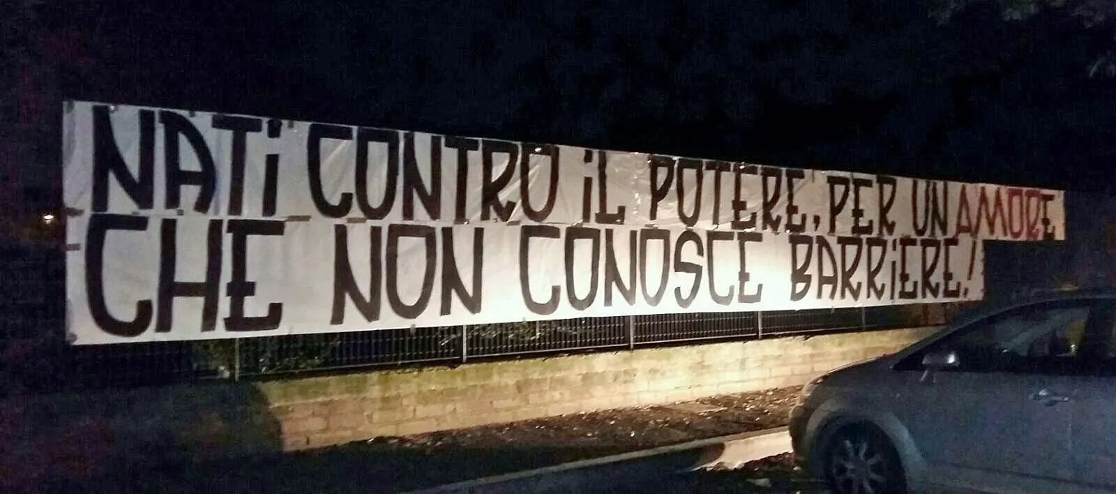 striscione curva tev