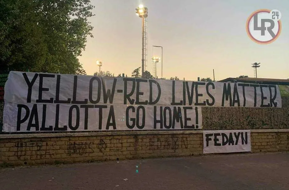 striscione fedayn roma udinese