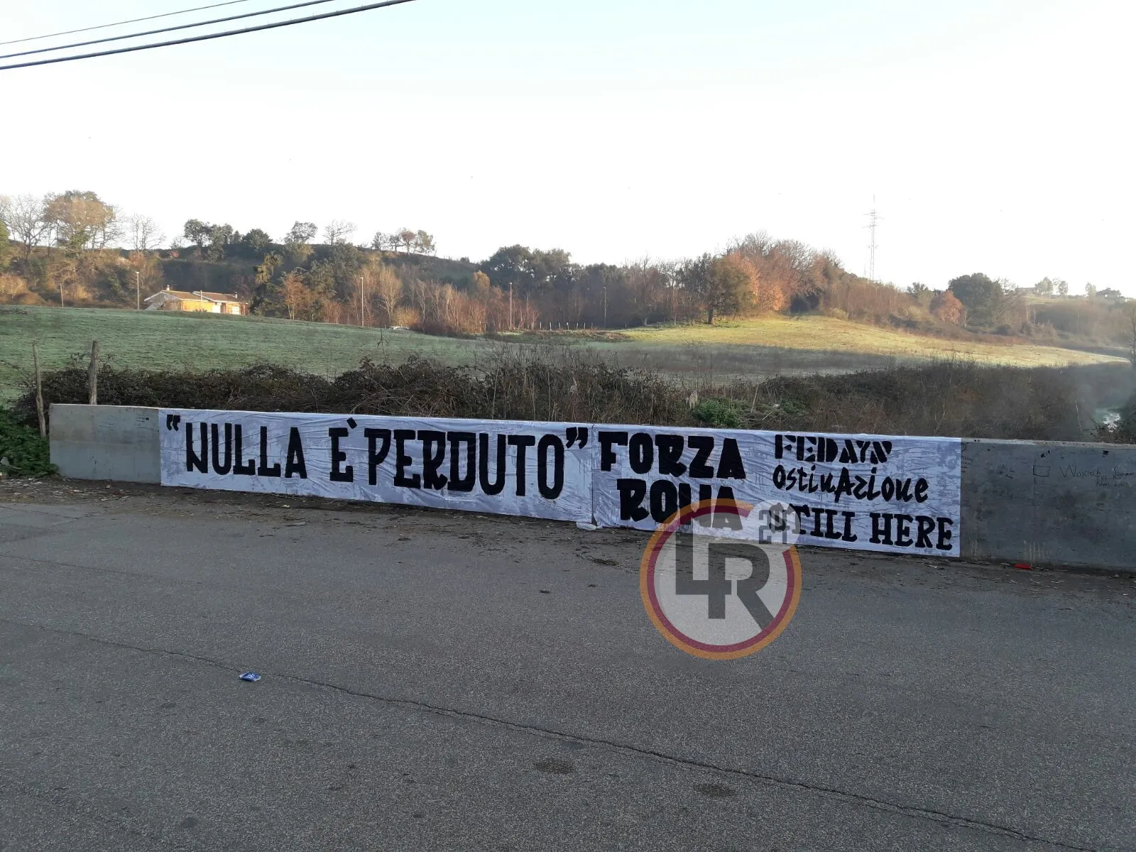 striscione fedayn trigoria lr24