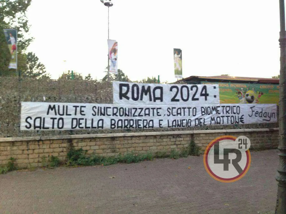 striscione ironico fedayn