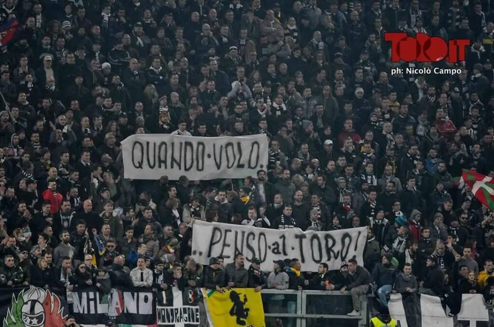 striscione quando volo juve torino 23 2 14