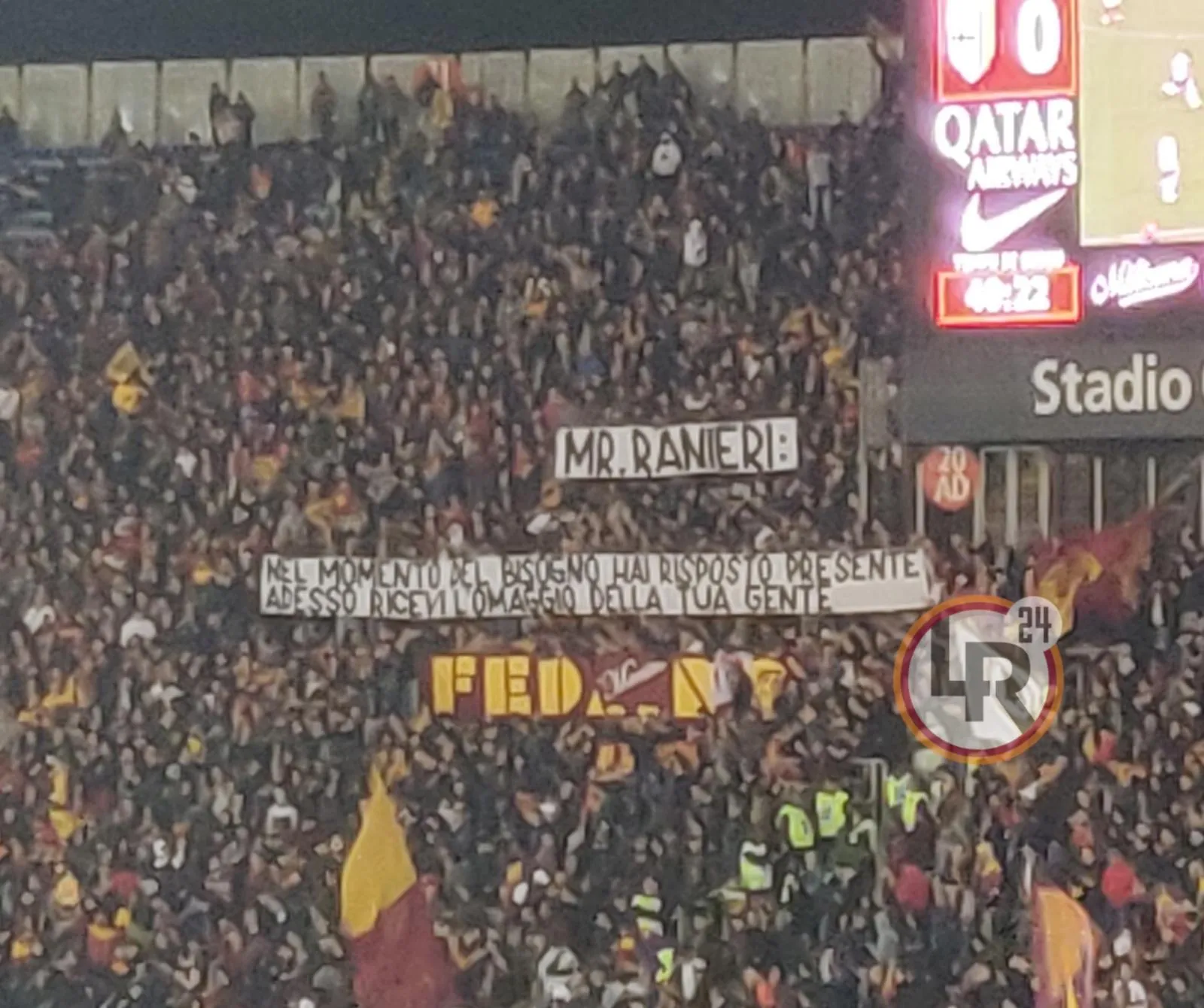 striscione ranieri