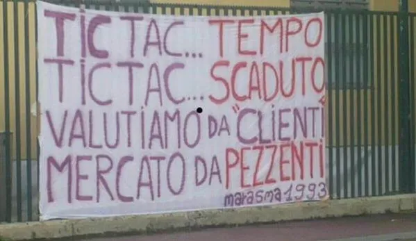 striscione tifosi vs fiorentina