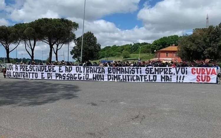 striscione trigoria