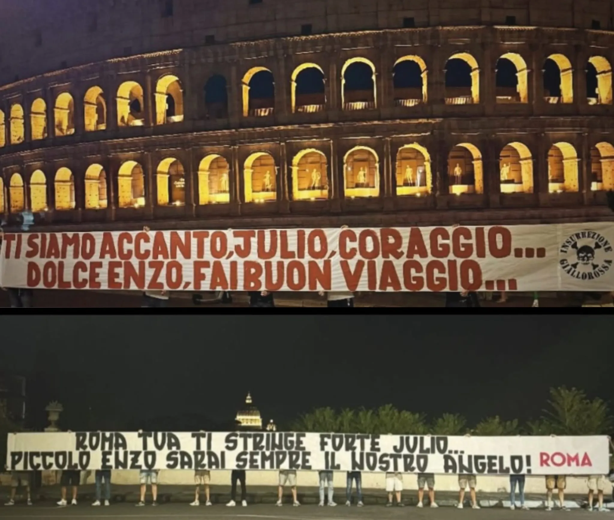 striscioni per julio sergio