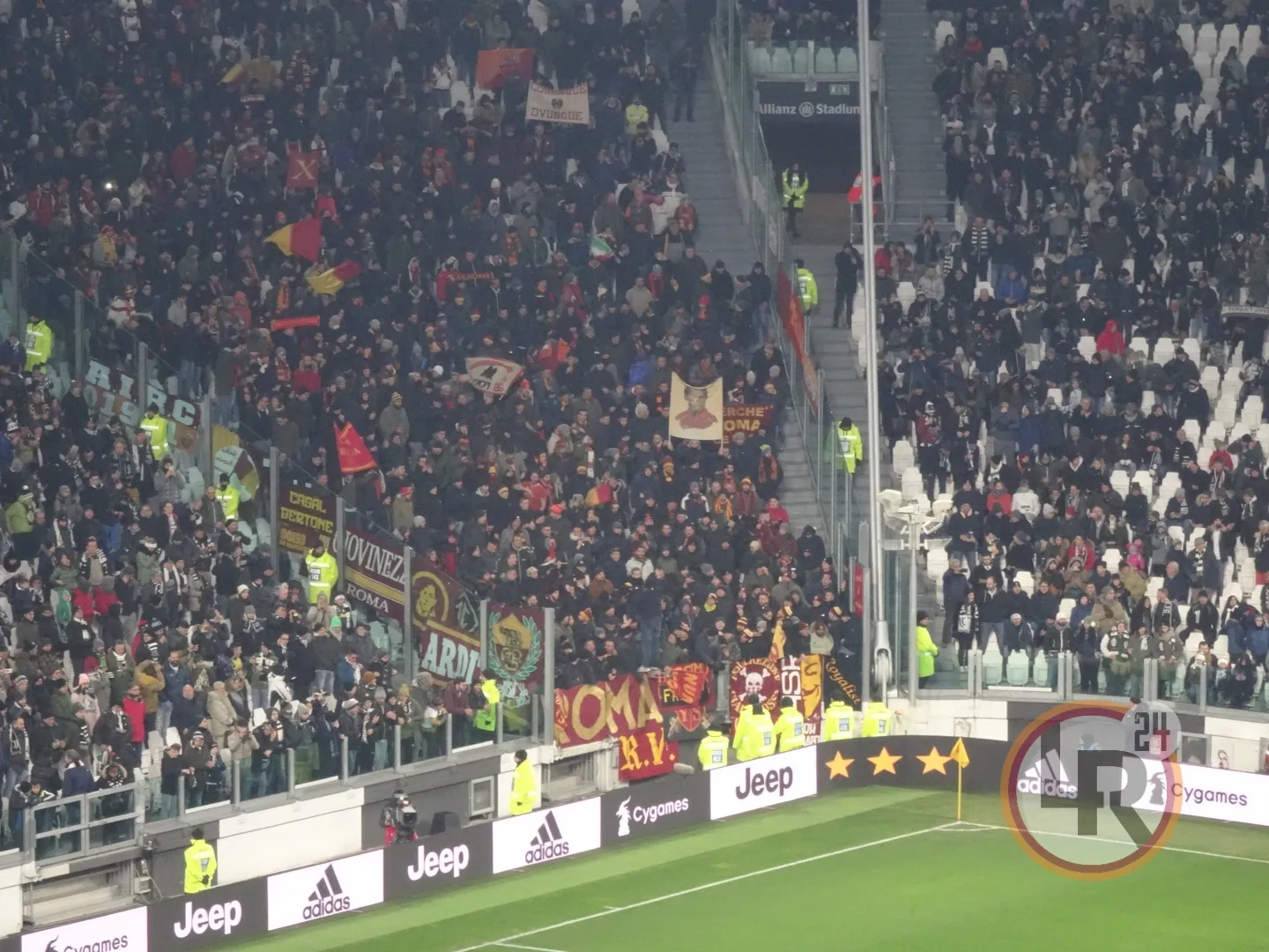 tifoas roma allianz stadium