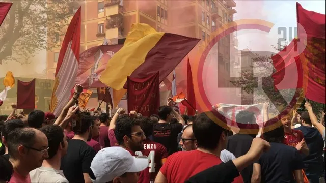 tifosi curva testaccio corteo 4