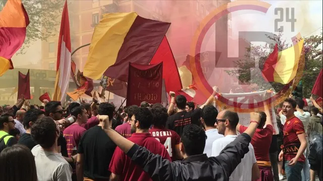 tifosi curva testaccio corteo 5