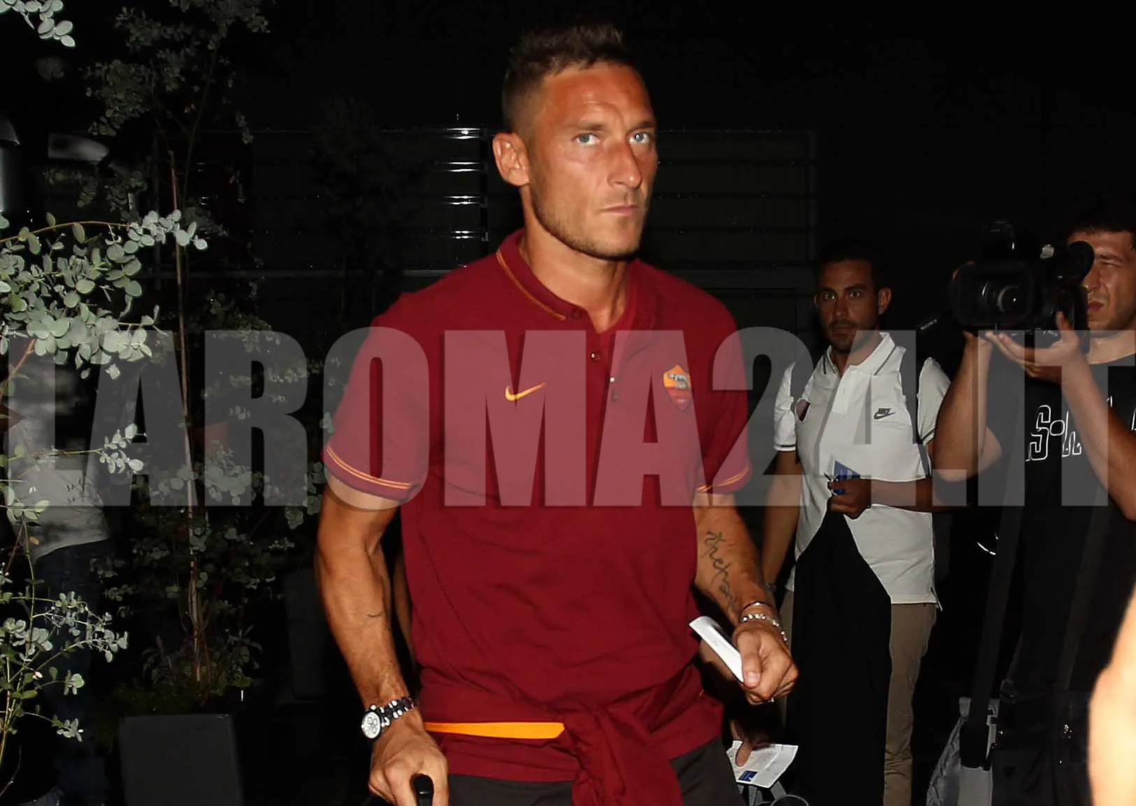 totti arrivo bad waltersdorf mancini