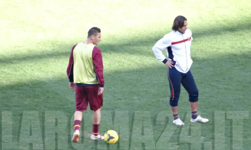 totti bompard tutta figura riscaldamento