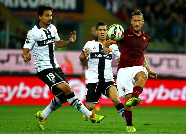 totti contro felipe parma roma 250914