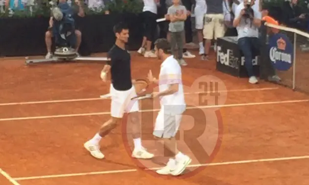 totti djokovic buona foro italico