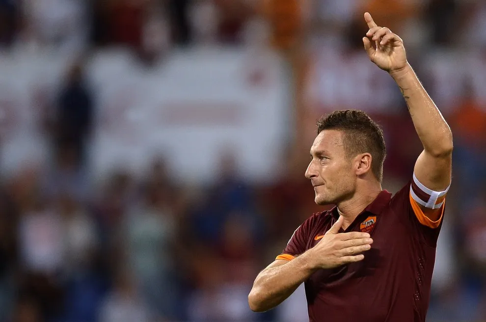 totti esulta 2014 vs chievo