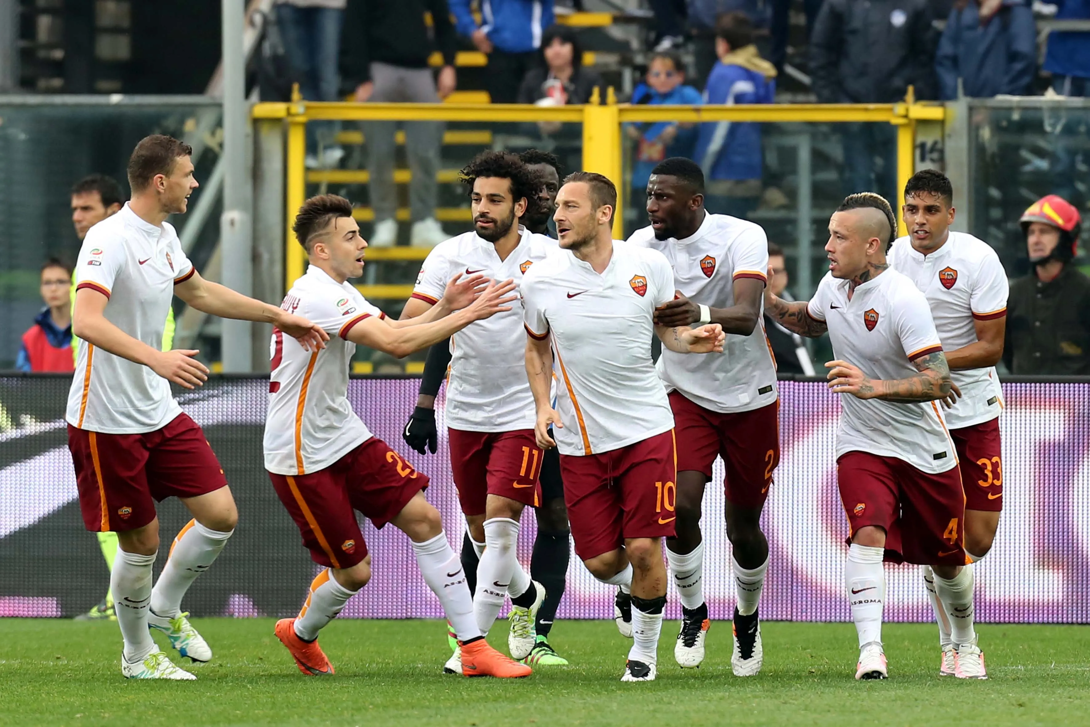 totti esultanza atalanta roma