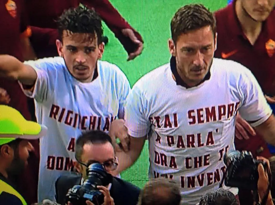 totti florenzi maglie fine derby
