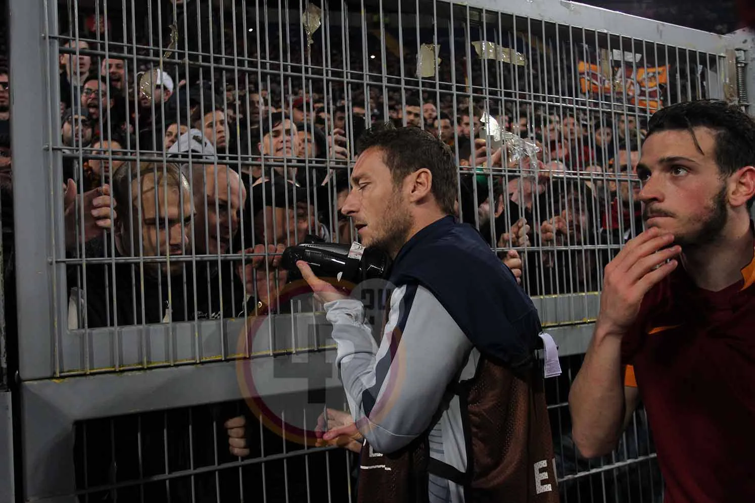 totti florenzi sotto sud roma fiore 190315 mancini