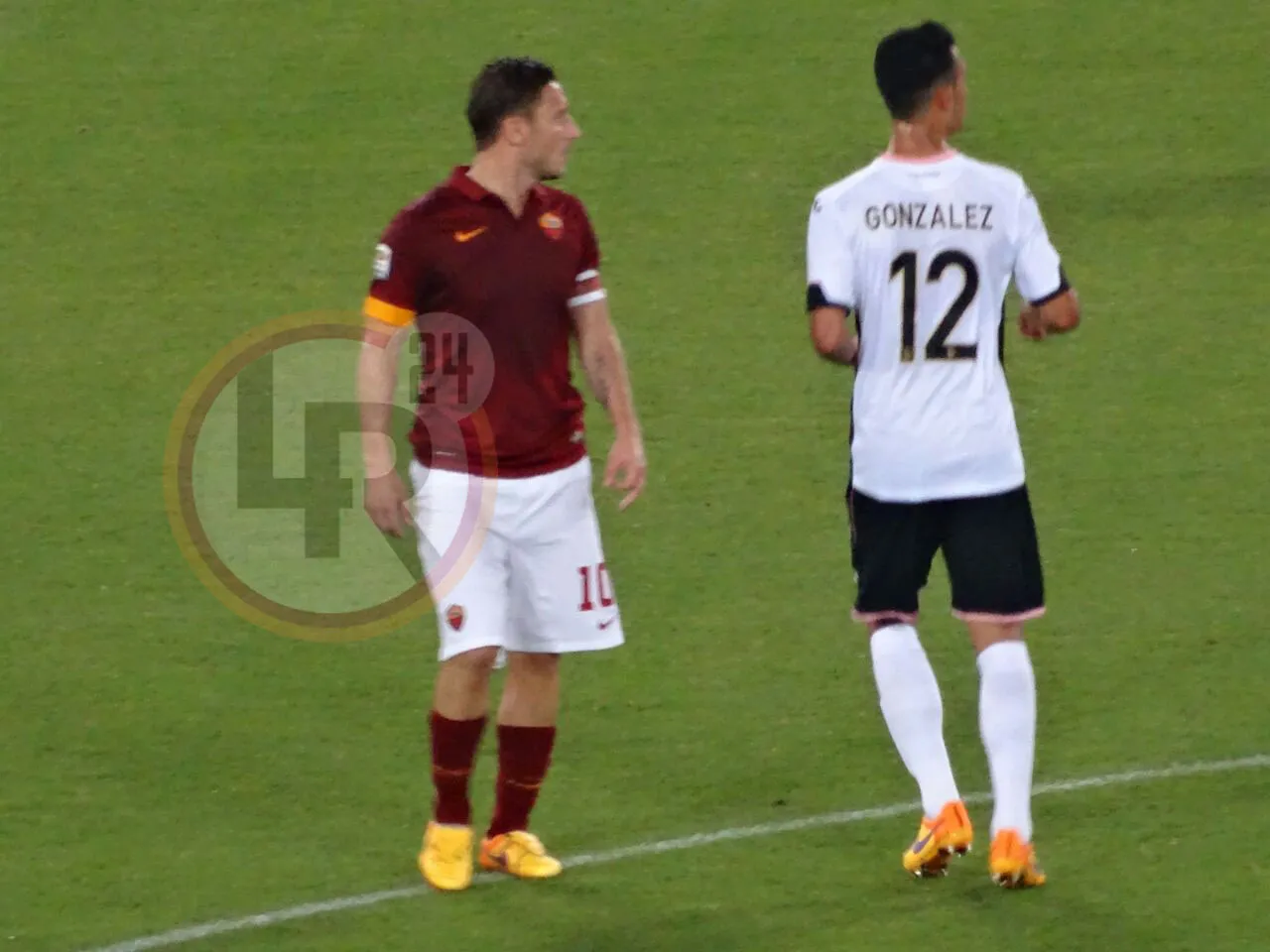 totti gonzalez sfocata roma palermo