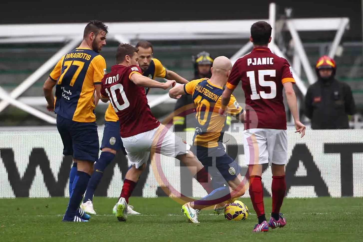 totti hallfredson verona roma 22022015 foto gino