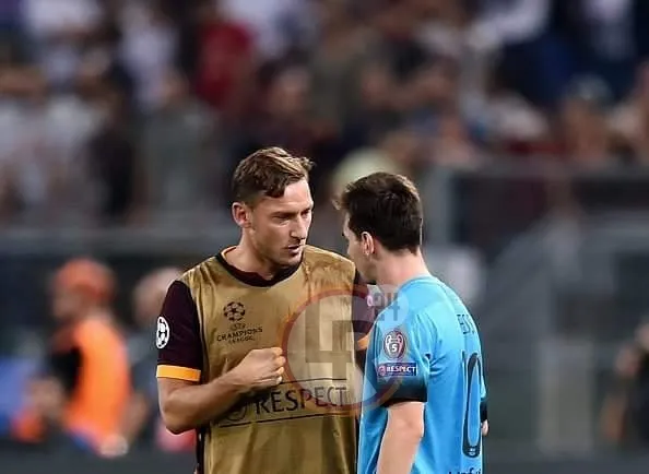 totti messi roma barcellona champions league 160915