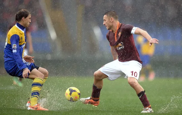 totti paletta tenta dribbling roma parma