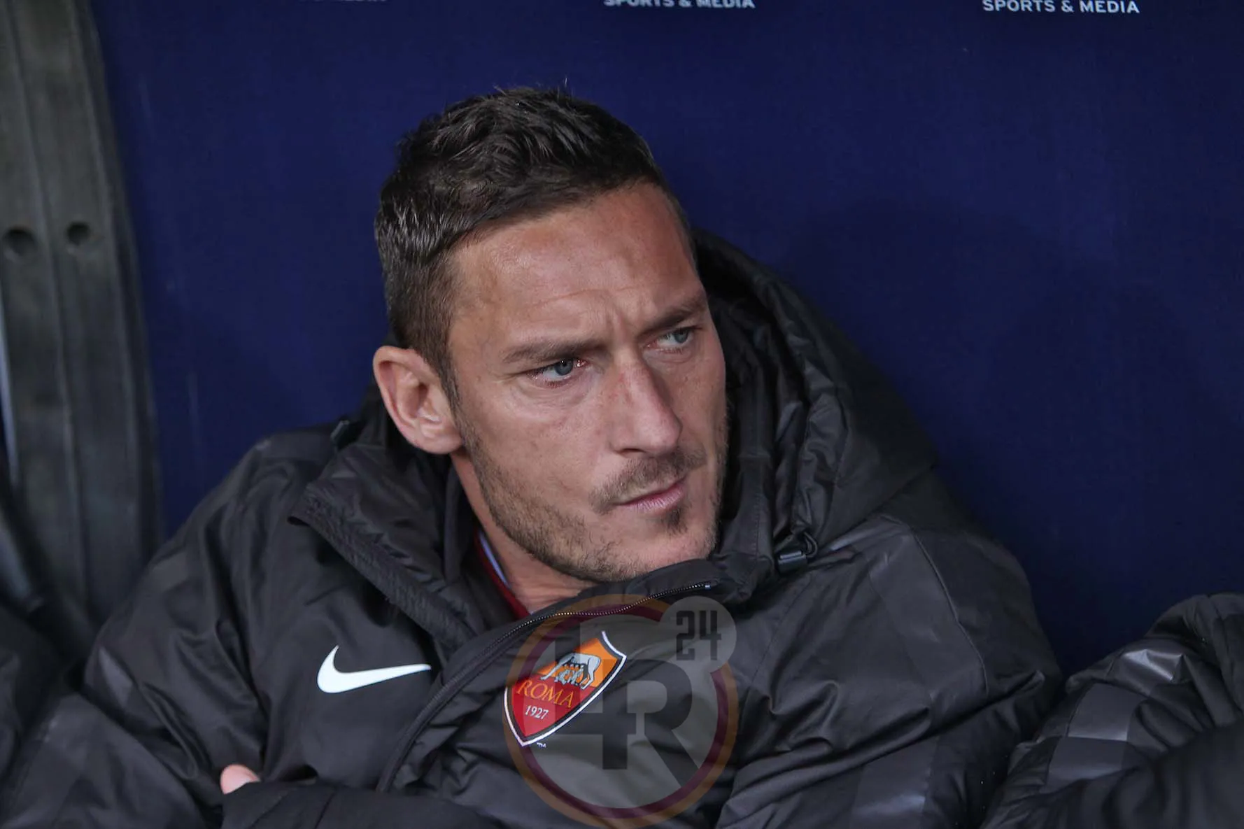 totti panchina pp genoa roma 141214 mancini