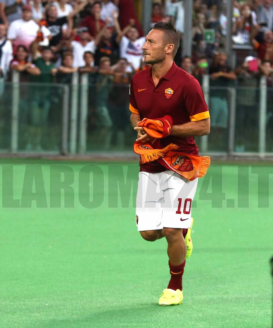 totti presentazione roma fenerbahce 190814 foto gino