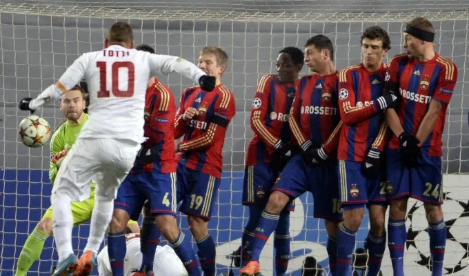 totti punizione vs cska