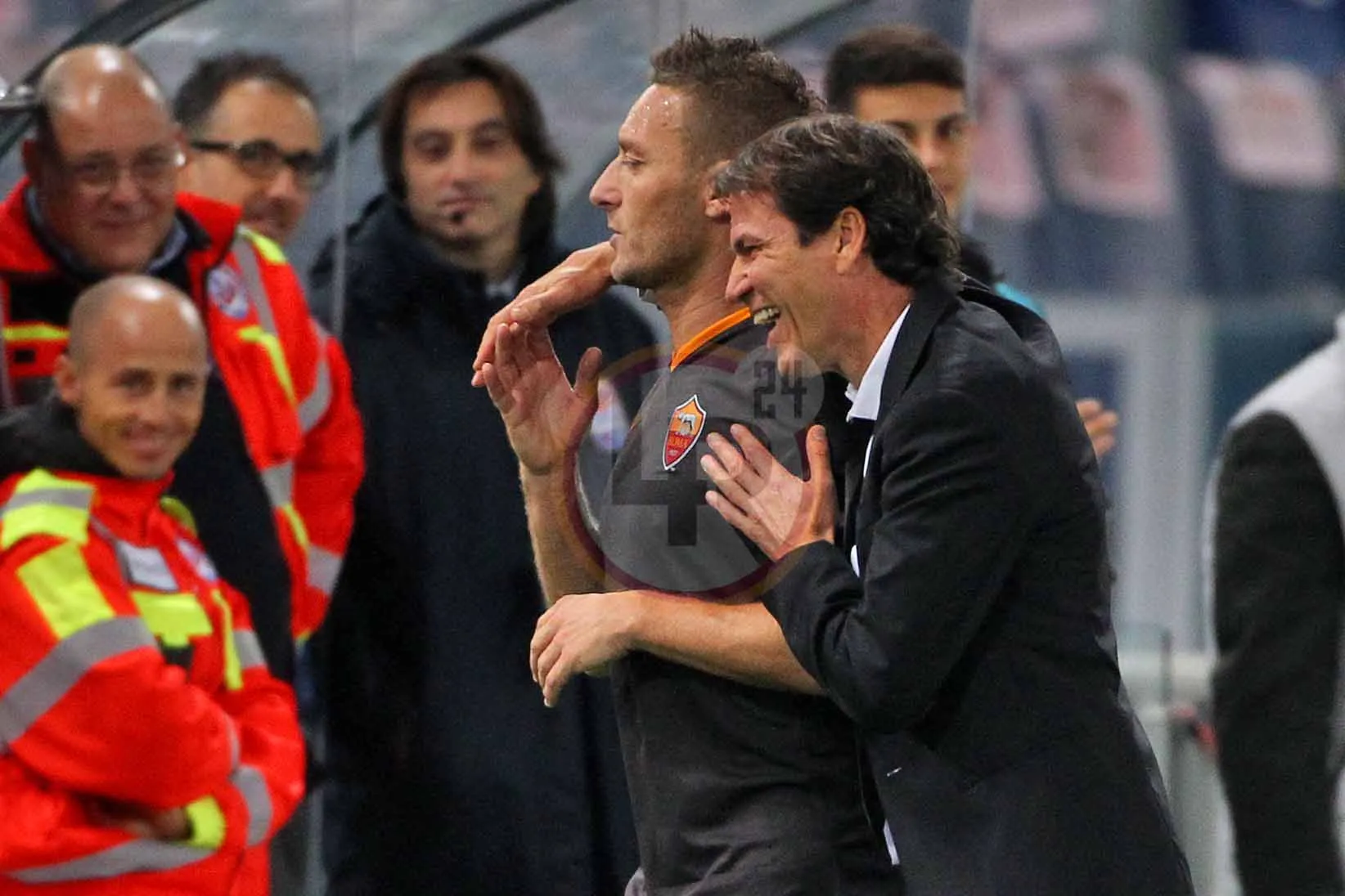 totti scansa garcia roma toro 091114 mancini