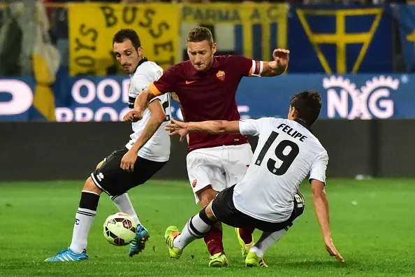 totti serpentina tra lodi e felipe parma roma 250914