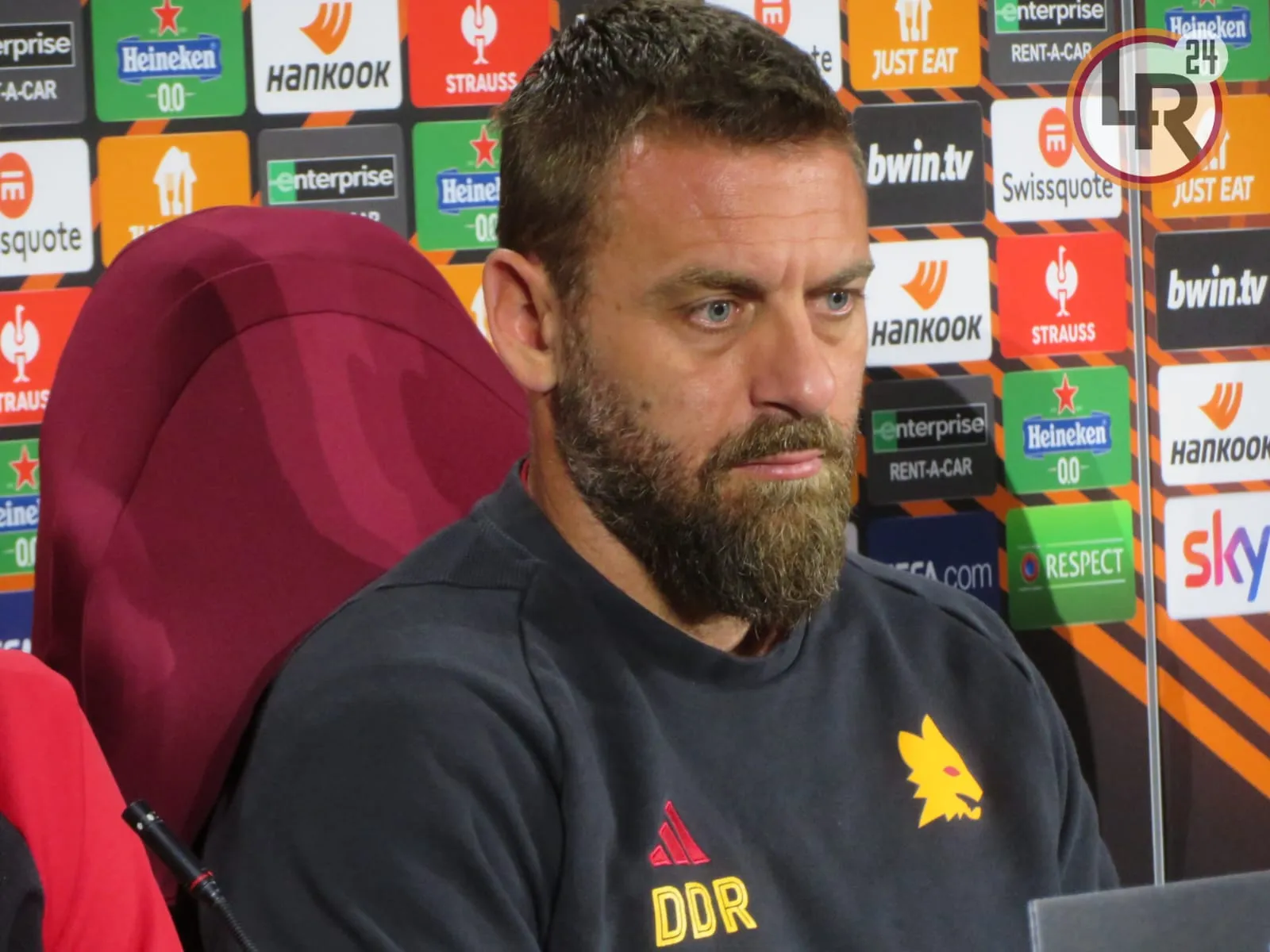 trigoria conferenza stampa pre roma milan de rossi 1