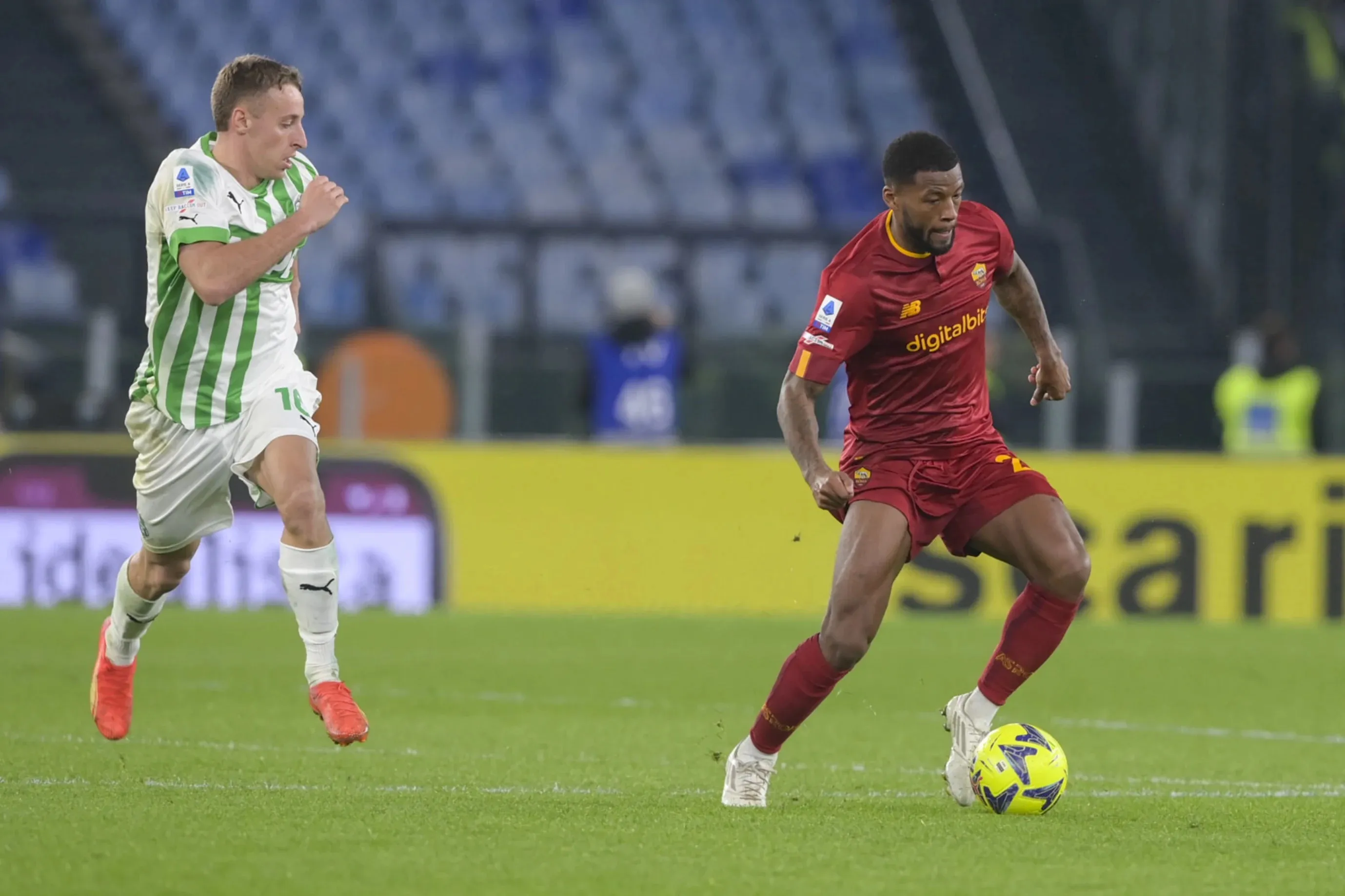 wijnaldum e frattesi roma sassuolo