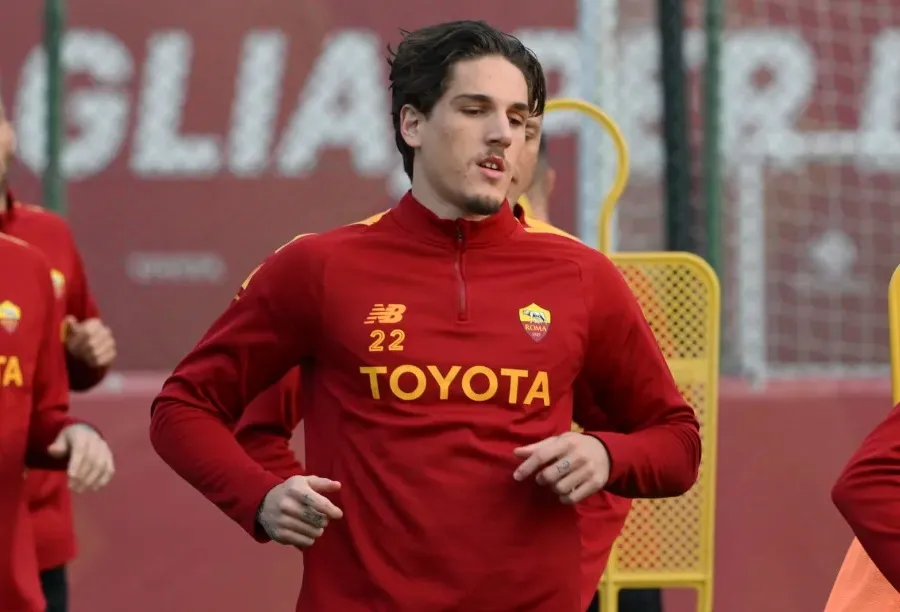 zaniolo allenamento trigoria
