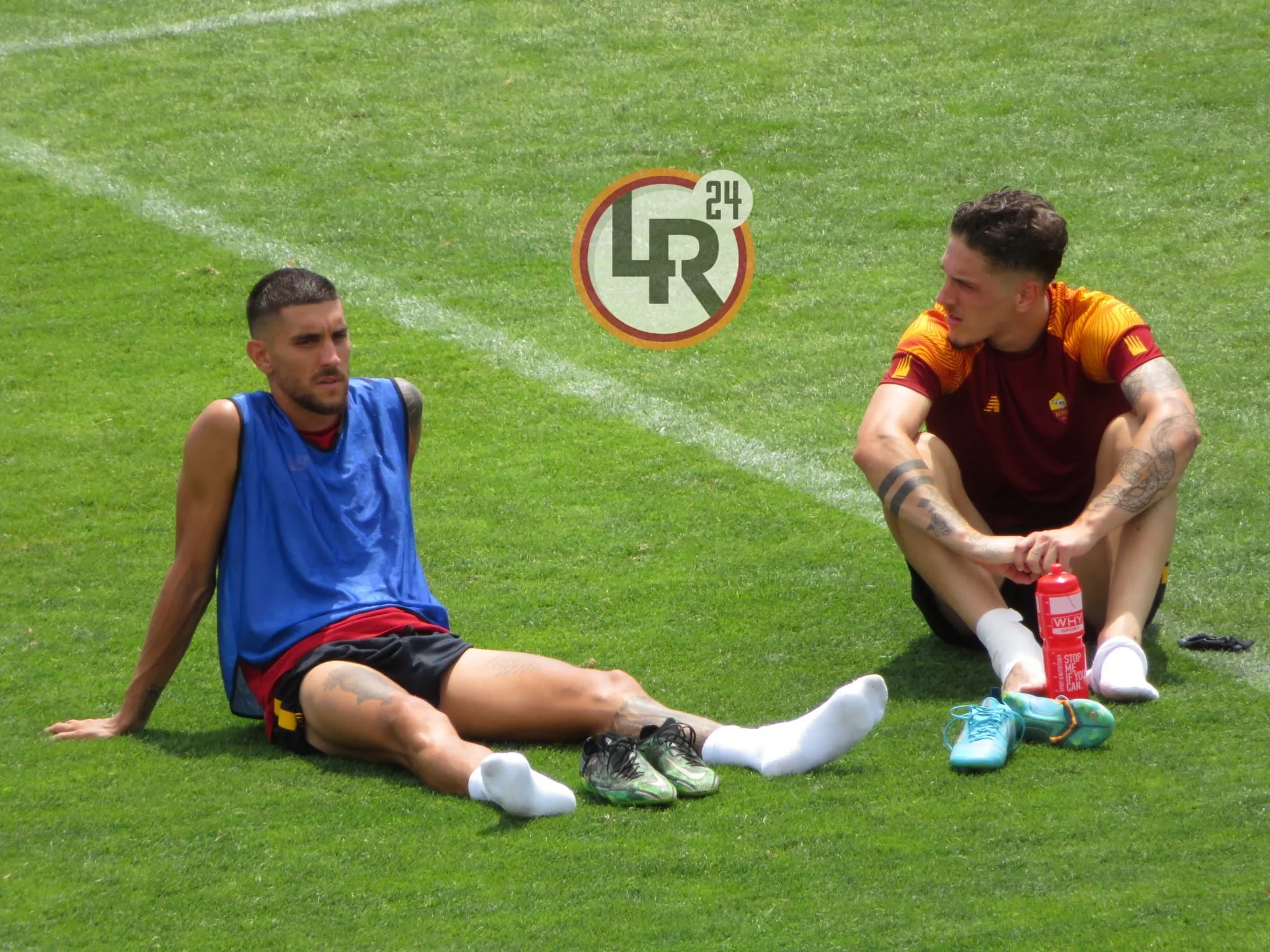 zaniolo pellegrini fine allenamento