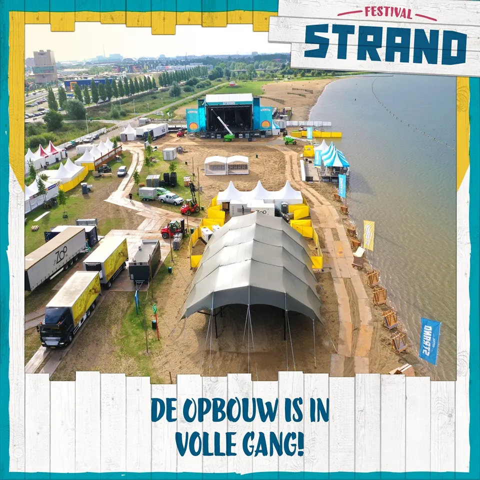 festivalstrand opbouw