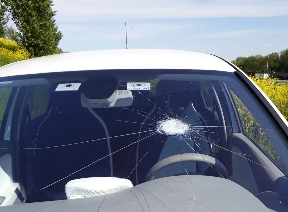 kapotte voorruit