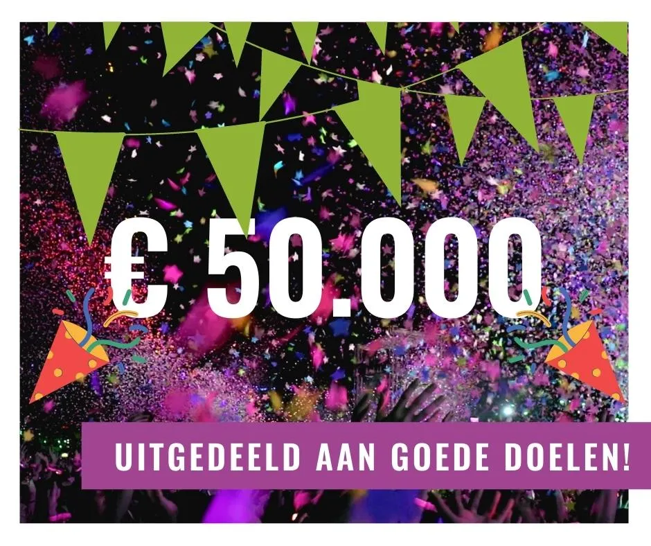 50000 uitgedeeld aan goede doelen